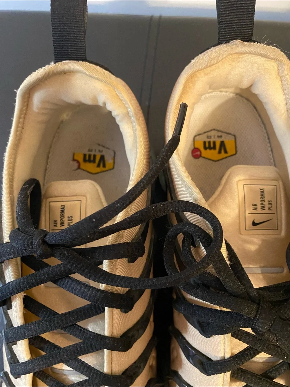 Nike Tan and Black VaporMax-Style Sneakers
